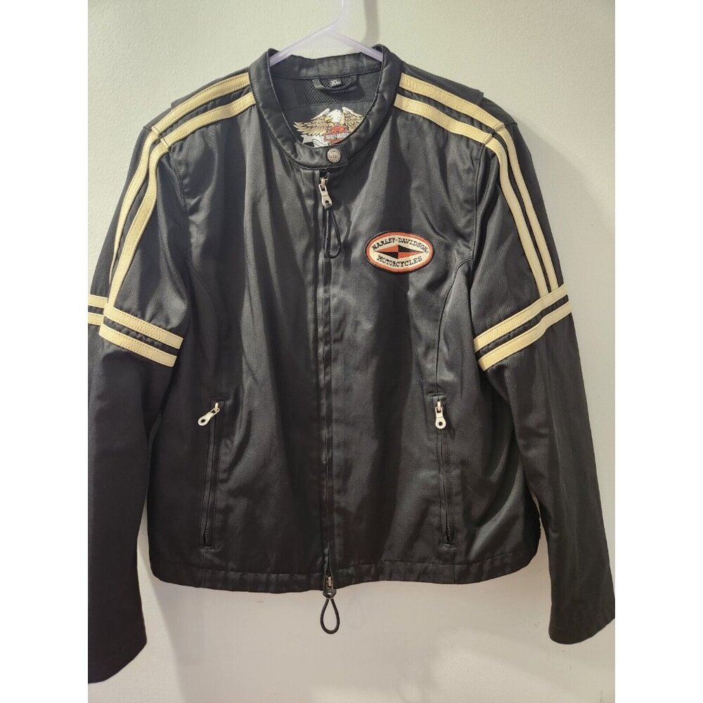Harley-Davidson Black Jacket with Cream Stripes